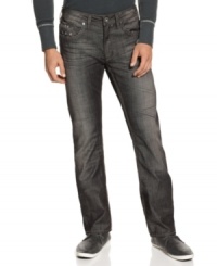 Switch out your classic pair of blues for the sleek straight leg and dusky grey wash of these modern jeans from Buffalo David Bitton. (Clearance) Switch out your classic pair of blues for the sleek straight leg and dusky grey wash of these modern jeans from Buffalo David Bitton. (Clearance)