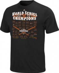 San Francisco Giants Youth Black Majestic 2012 World Series Official Champions Scripted To Win Roster T-Shirt San Francisco Giants Youth Black Majestic 2012 World Series Official Champions Scripted To Win Roster T-Shirt