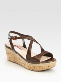 EXCLUSIVELY AT SAKS. Leather criss-cross design with cork wedge and espadrille detail. Cork and hemp-covered wedge, 2 (50mm)Cork and hemp-covered platform, 1 (25mm)Compares to a 1 heel (25mm)Leather upperLeather liningRubber solePadded insoleImportedOUR FIT MODEL RECOMMENDS ordering true size. EXCLUSIVELY AT SAKS. Leather criss-cross design with cork wedge and espadrille detail. Cork and hemp-covered wedge, 2 (50mm)Cork and hemp-covered platform, 1 (25mm)Compares to a 1 heel (25mm)Leather upperLeather liningRubber solePadded insoleImportedOUR FIT MODEL RECOMMENDS ordering true size.