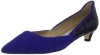 Diane von Furstenberg Women's Alice Pump,Royal Blue Suede/Royal Blue Snake Print,8.5 M US