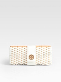 Get ready for summer with this casual-cool compact shape, carefully crafted with woven straw and patent leather accents. Snap flap-top closureOne inside open pocketLogo-printed canvas lining10W X 4H X 2½DImported Get ready for summer with this casual-cool compact shape, carefully crafted with woven straw and patent leather accents. Snap flap-top closureOne inside open pocketLogo-printed canvas lining10W X 4H X 2½DImported
