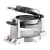 The Waring Pro Waffle/Omelet Maker cooks one Belgian waffle and an omelet simultaneously. The extra deep 1 pocket is great for pancakes, frittatas, fried eggs, English muffins and more.
