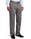 Dockers Men's Never Iron Essential Khaki D3 Classic Fit Flat Front Pant, Gravel, 40x32