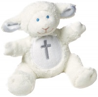 Mary Meyer Christening Plush Rattle, Lamb Mary Meyer Christening Plush Rattle, Lamb