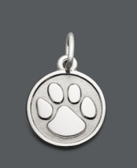 Portray your puppy love. This polished paw print charm by Rembrandt will make the perfect addition to your charm bracelet or necklace. Engravable charm crafted in sterling silver. Approximate drop: 3/4 inch. Portray your puppy love. This polished paw print charm by Rembrandt will make the perfect addition to your charm bracelet or necklace. Engravable charm crafted in sterling silver. Approximate drop: 3/4 inch.