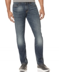 Slim down. These American Rag jeans take a few extra inches off your look. Slim down. These American Rag jeans take a few extra inches off your look.