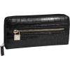 AK Anne Klein Mane Locket Zip Around Wallet (Black)