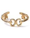 With an air of mystery, Low Luv by Erin Wasson's vermeil key cuff exudes antique charm.