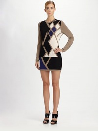 From the house that invented argyle comes this abstracted take on the pattern, rendered in a wonderfully soft cashmere blend.CrewneckLong sleevesPull-on styleAbout 32¾ from shoulder to hem70% cashmere/30% silkDry cleanImported Model shown is 5'10½ (179cm) wearing US size Small. From the house that invented argyle comes this abstracted take on the pattern, rendered in a wonderfully soft cashmere blend.CrewneckLong sleevesPull-on styleAbout 32¾ from shoulder to hem70% cashmere/30% silkDry cleanImported Model shown is 5'10½ (179cm) wearing US size Small.
