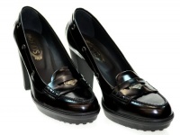 TOD'S J.P. Loafers Women's Black Leather Pumps Sz 41 HHB999 TOD'S J.P. Loafers Women's Black Leather Pumps Sz 41 HHB999