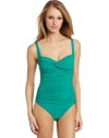 La Blanca Women's Encore Event OTS Sweetheart Cup Mio 1 Piece Swimwear, Jade, 10