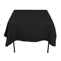 70 in. Square Polyester Tablecloth Black 70 in. Square Polyester Tablecloth Black