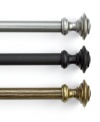 Both understated and refined, the Clifton curtain rod set gives your rooms classic distinction. Featuring traditional knob finials in three versatile finishes.