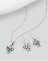 Cross Jewelry set Earrings In 92.5 Sterling Silver