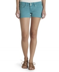 Survive those hot weather months with Levi's low-rise denim shorts -- a classic style featured in an awesome color! Survive those hot weather months with Levi's low-rise denim shorts -- a classic style featured in an awesome color!