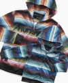 Far out. The eye-catching prints on these hoodies from Hurley give his style a wild twist.
