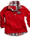 GUESS Kids Boys Long-Sleeve Polo, RED (12M)