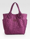 EXCLUSIVELY AT SAKS in Royal Purple. Signature letter stitching defines this roomy carryall, finished with oversized pockets and elegantly knotted handles.Double top handles, 8 dropMagnetic top closureTwo outside open pocketsOne inside zip pocketTwo inside open pocketsFully lined20W X 15H X 5½DImported Please note: Hardware varies by bag. 