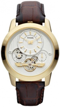 Fossil Grant Twist Leather Watch Brown Fossil Grant Twist Leather Watch Brown