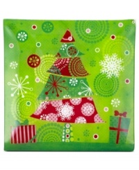 Merry, bright and made to entertain, this Christmas Tree platter lights up your holiday table with a Christmas tree, presents and snowflakes in fun, shimmering colors. From Ganz. Merry, bright and made to entertain, this Christmas Tree platter lights up your holiday table with a Christmas tree, presents and snowflakes in fun, shimmering colors. From Ganz.