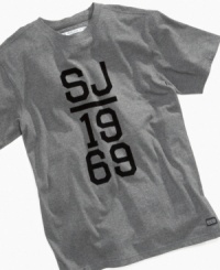 This Sean John tee is a great basic with a stylish vintage look. This Sean John tee is a great basic with a stylish vintage look.