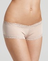 Natori Body Double lace trim girl brief. Soft briefs with lace trim on waist and legs. Cotton gusset lining. Style #156001