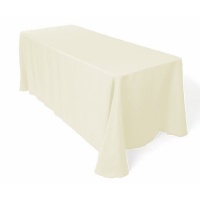 90 x 132 in. Rectangular Polyester Tablecloth Ivory 90 x 132 in. Rectangular Polyester Tablecloth Ivory