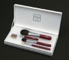 Ai (Love) * Japanese Natural makeup 4 pcs brush set - Red handles -