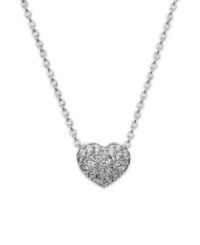 Love is all around us, carry it with you every day in this stylish heart necklace by Swarovski. Crafted in silver tone mixed metal with sparkling clear crystals. Approximate length: 15 inches. Approximate drop: 3/4 inch. Love is all around us, carry it with you every day in this stylish heart necklace by Swarovski. Crafted in silver tone mixed metal with sparkling clear crystals. Approximate length: 15 inches. Approximate drop: 3/4 inch.