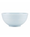 Elegance comes easy with the Fair Harbor bowl, perfect for soup, salad or cereal. Durable stoneware in a cool sky hue is half glazed, half matte and totally timeless.