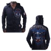 AFFLICTION MC Eagle Raw Edge Lava Vintage Mens Hoodie