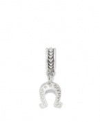Accessorize with a little bit of luck with this dangling horseshoe charm in sterling silver. Donatella is a playful collection of charm bracelets and necklaces that can be personalized to suit your style!  Available exclusively at Macy's.