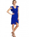 Suzi Chin Women's Flutter Sleeve Dress