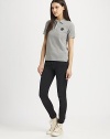 EXCLUSIVELY AT SAKS. A signature heart emblem is featured at the top of this ultra-comfortable design, crafted of top-dyed pure cotton. Shirt collar with double button closureShort sleevesRibbed trim at the collar and cuffsCottonHand washImportedModel is 5'9 (176 cm) wearing US size Small.