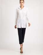 Crisp cotton with a hint of stretch, tailored in a cropped, flat front silhouette.Flat frontCropped legVented cuffsConcealed side zipInseam, about 24½95% cotton/5% spandexDry cleanMade in Italy of imported fabric Model shown is 5'11 (180cm) wearing US size 4.OUR FIT MODEL RECOMMENDS ordering true size. 