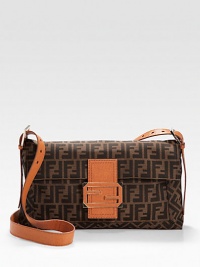 Rich Zucchino jacquard, crafted in a slender baguette silhouette and finished with rich leather trim.Adjustable shoulder strap, 19-28 drop Magnetic flap-front closure One inside zip pocket Cotton lining 13½W X 11H X 5½D Made in Italy Rich Zucchino jacquard, crafted in a slender baguette silhouette and finished with rich leather trim.Adjustable shoulder strap, 19-28 drop Magnetic flap-front closure One inside zip pocket Cotton lining 13½W X 11H X 5½D Made in Italy