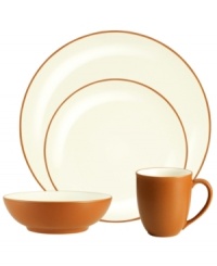 Make everyday meals a little more fun with Colorwave place settings from Noritake. Mix and match sleek coupe dinnerware in terra cotta and white with other shapes and shades for a tabletop that's endlessly stylish. Make everyday meals a little more fun with Colorwave place settings from Noritake. Mix and match sleek coupe dinnerware in terra cotta and white with other shapes and shades for a tabletop that's endlessly stylish.