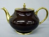 Haviland Laque de Chine Gold Chocolate Tea Pot (Round Shape) 40.6 oz.