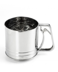 The easier the baking experience, the sooner you can taste the fabulous final product. This flour sifter has a form-fitting handle that makes sifting simple, quickly generating mounds of perfect baking flour with a few clicks of the trigger. Limited lifetime warranty. The easier the baking experience, the sooner you can taste the fabulous final product. This flour sifter has a form-fitting handle that makes sifting simple, quickly generating mounds of perfect baking flour with a few clicks of the trigger. Limited lifetime warranty.