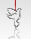 This simply outlined dove brings peace and beauty to your tree, this year and for years to come.Metal alloyHandmadeSigned by designer Alvaro Uribe4H X 3WImported