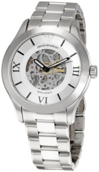 Emporio Armani Men's AR4647 Meccanico Silver Dial Watch Emporio Armani Men's AR4647 Meccanico Silver Dial Watch
