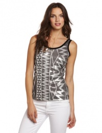 Karen Kane Women's Geometric Sequin Tank Top, Black, Large Karen Kane Women's Geometric Sequin Tank Top, Black, Large