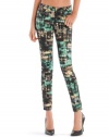 GUESS Brittney Ankle Skinny Digital-Print Jean, IVORY MULTI (31)