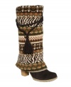 A round-toe silhouette, tassel embellishment and chunky heel all add up to Muk Luks® fun, fashionable Fair Isle boots. Show off their stylish sensibility by pairing them with a wool skirt and textured tights.