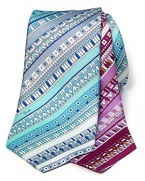 Emilio Pucci Classic Pattern Stripe Tie