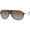 Carrera Hot/P/S Adult Aviator Metal Polarized Designer Sunglasses - Havana Blue Gold/Brown Shaded / One Size Fits All