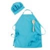 OXO Tot Apron Chef's Hat and Wooden Spoon Set, Aqua