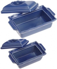 Esprit de Cuisine by Appolia Retangular 2 Piece Terrine With Lid Set, Blue Esprit de Cuisine by Appolia Retangular 2 Piece Terrine With Lid Set, Blue