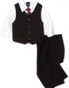 Nautica Dress Up Baby-boys Infant Vest Set, Black, 18 Months