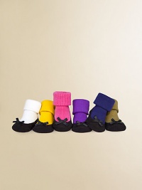 Six pairs of colorful, pixie ballerina flat-printed socks, packaged in an adorable keepsake box.Cotton/Nylon/SpandexMachine washImported Six pairs of colorful, pixie ballerina flat-printed socks, packaged in an adorable keepsake box.Cotton/Nylon/SpandexMachine washImported